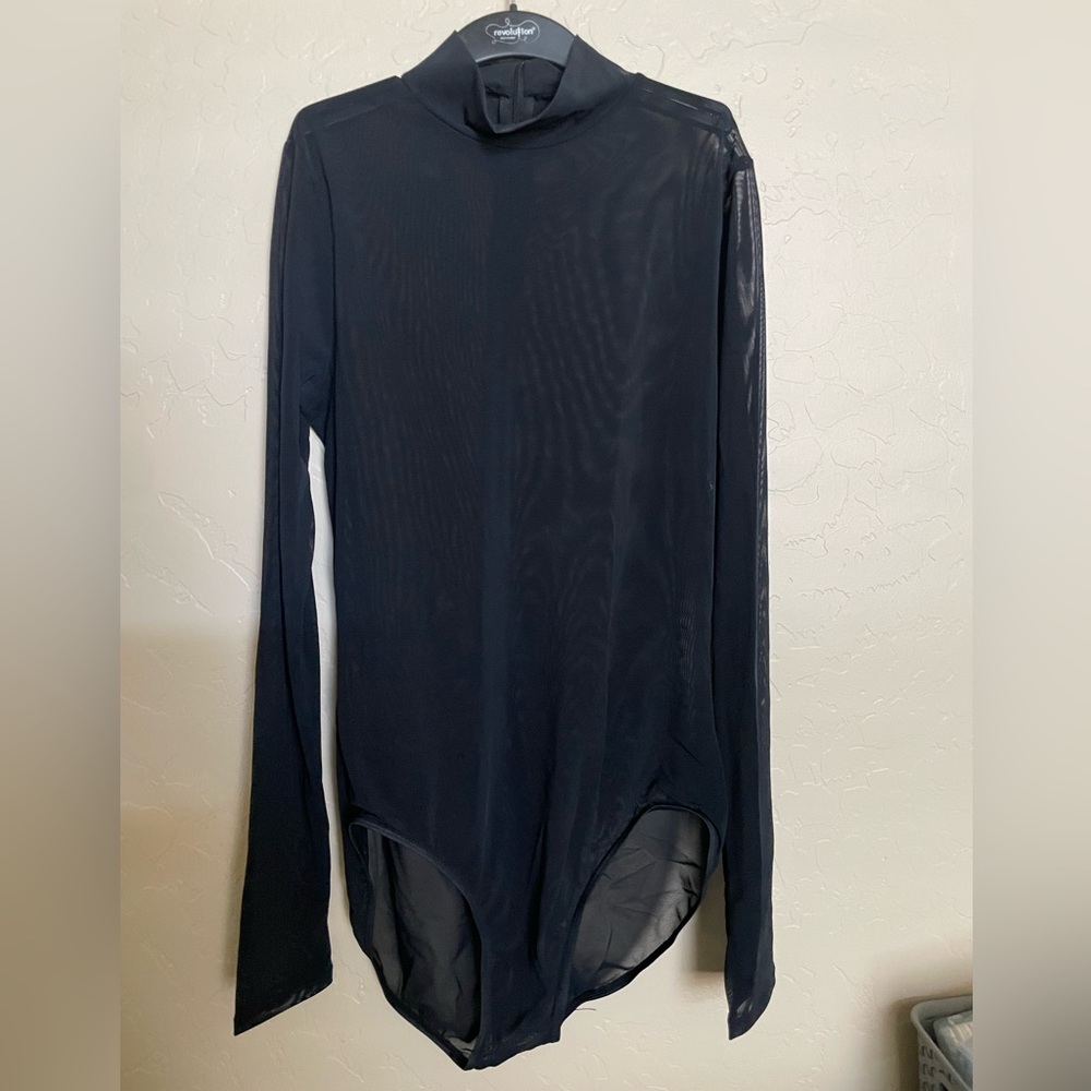 black one-piece solo costume